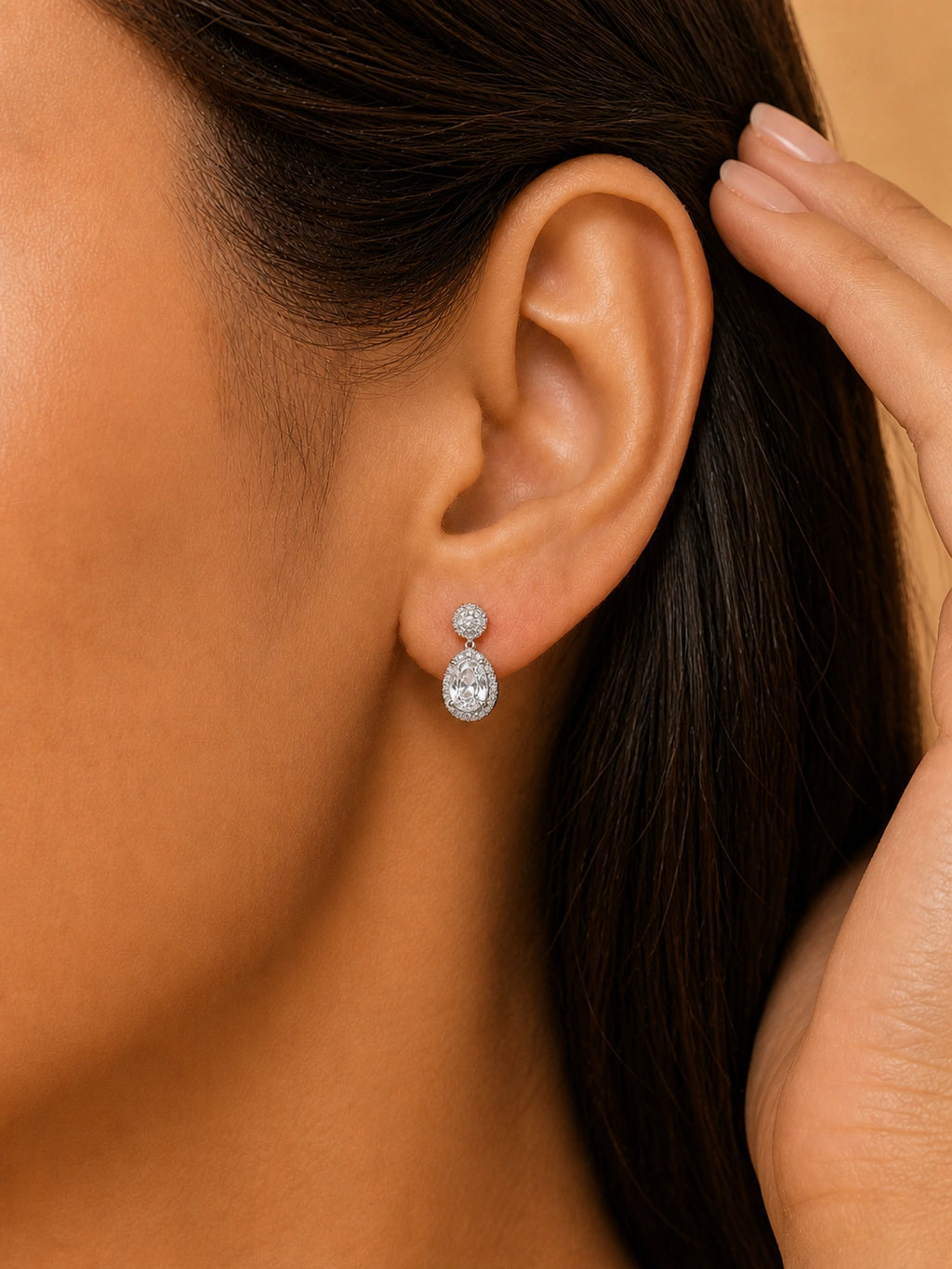 Vintage Oval Drop Earrings