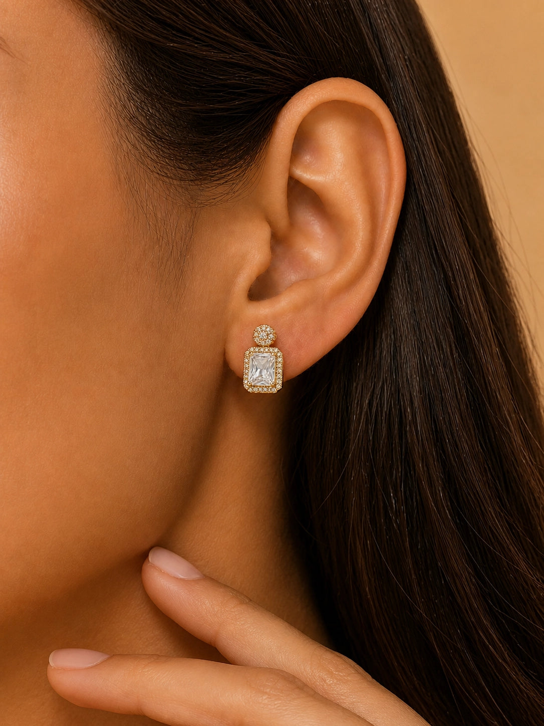 Vintage Square Drop Earrings