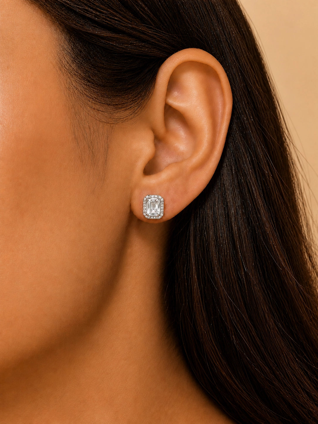 Square Cube Stud Earrings