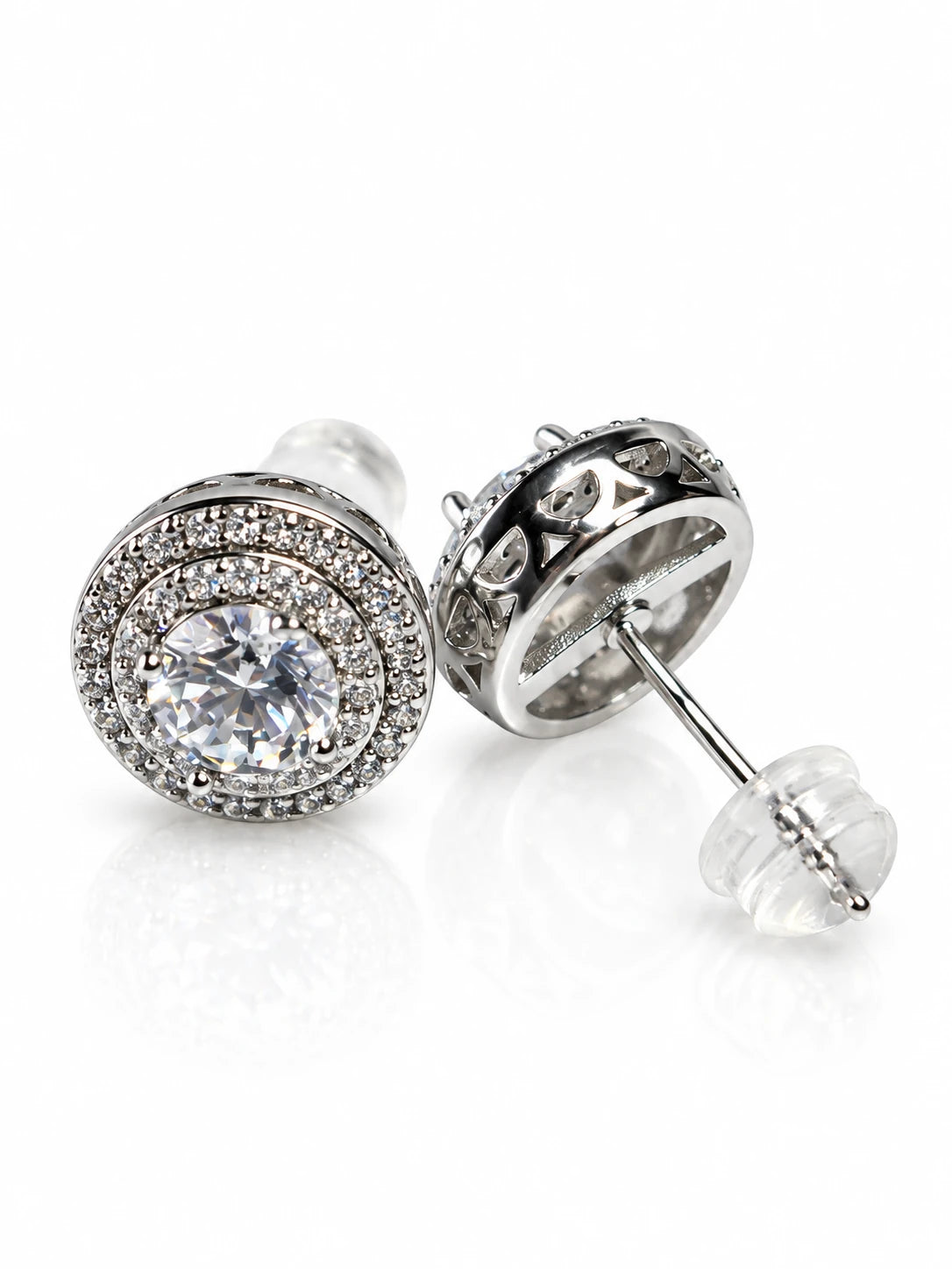 Layered Diamond Hoop Earrings