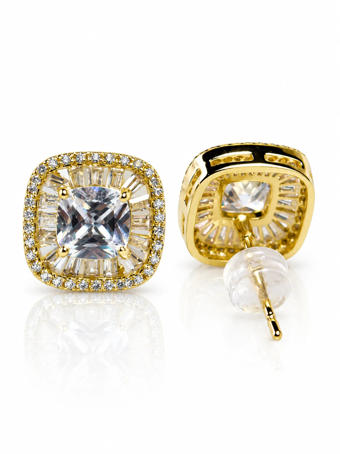 Sunburst Square Earrings