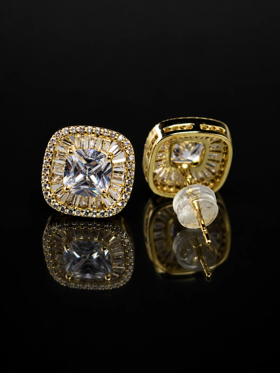 Sunburst Square Earrings