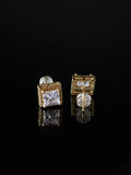 Gold Princess Bezel Studs on a black background