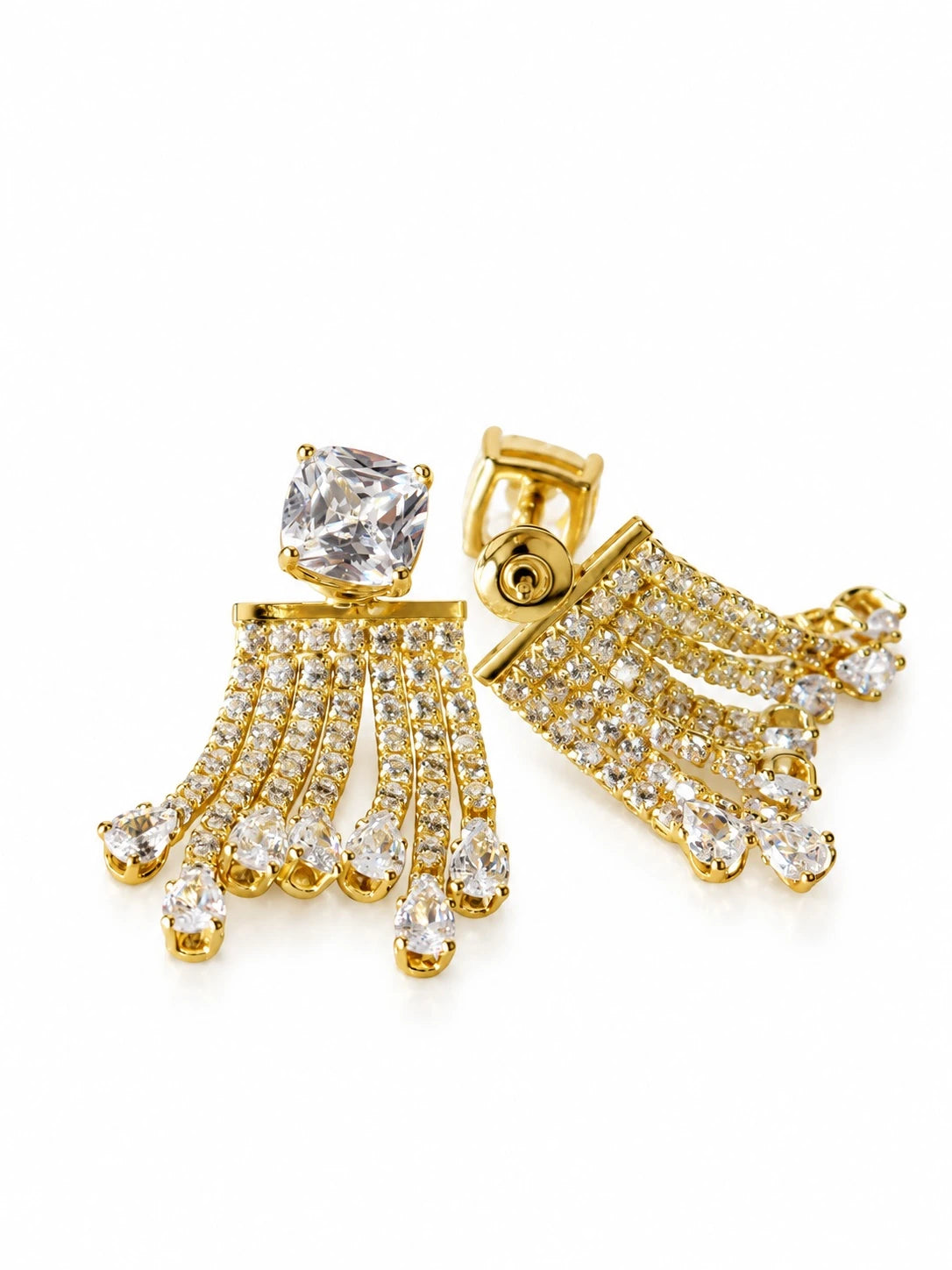 Gold Cascade Jacket Studs on a white background