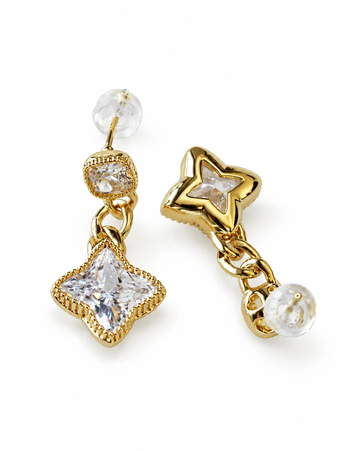Gold Star Cushion Drops on a white background