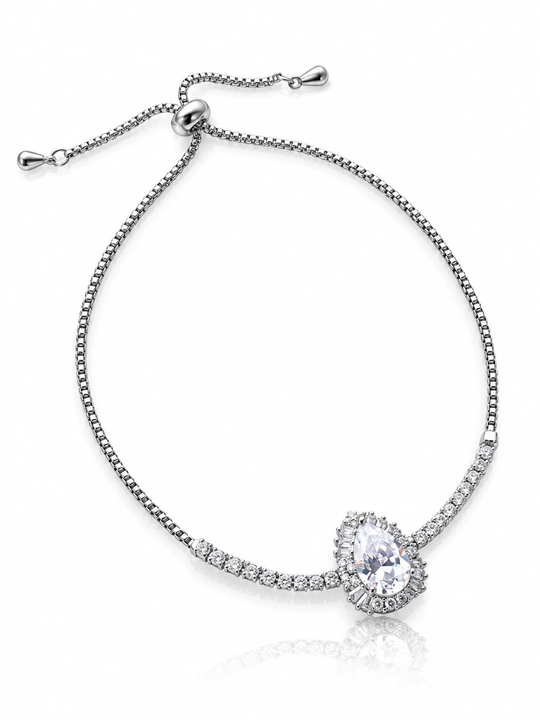 Pear & Baguette CZ Bracelet