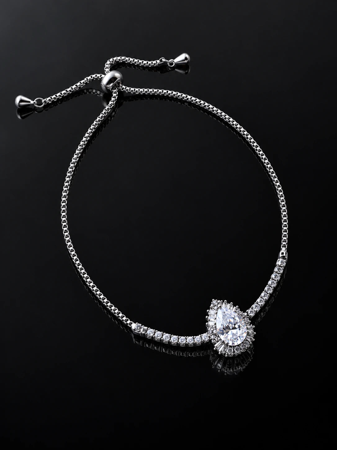Pear & Baguette CZ Bracelet