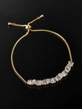 Golden Arc Bracelet on a black background