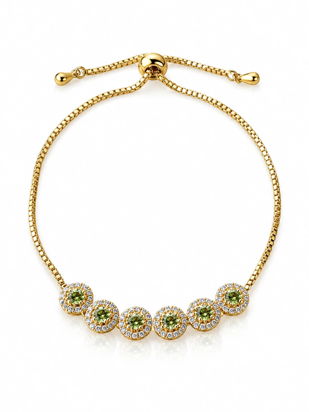 Gold Pavé U-Cuff Bracelet on a white background