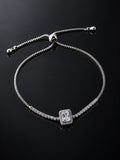 Solitaire Sparkle Bracelet on a black background