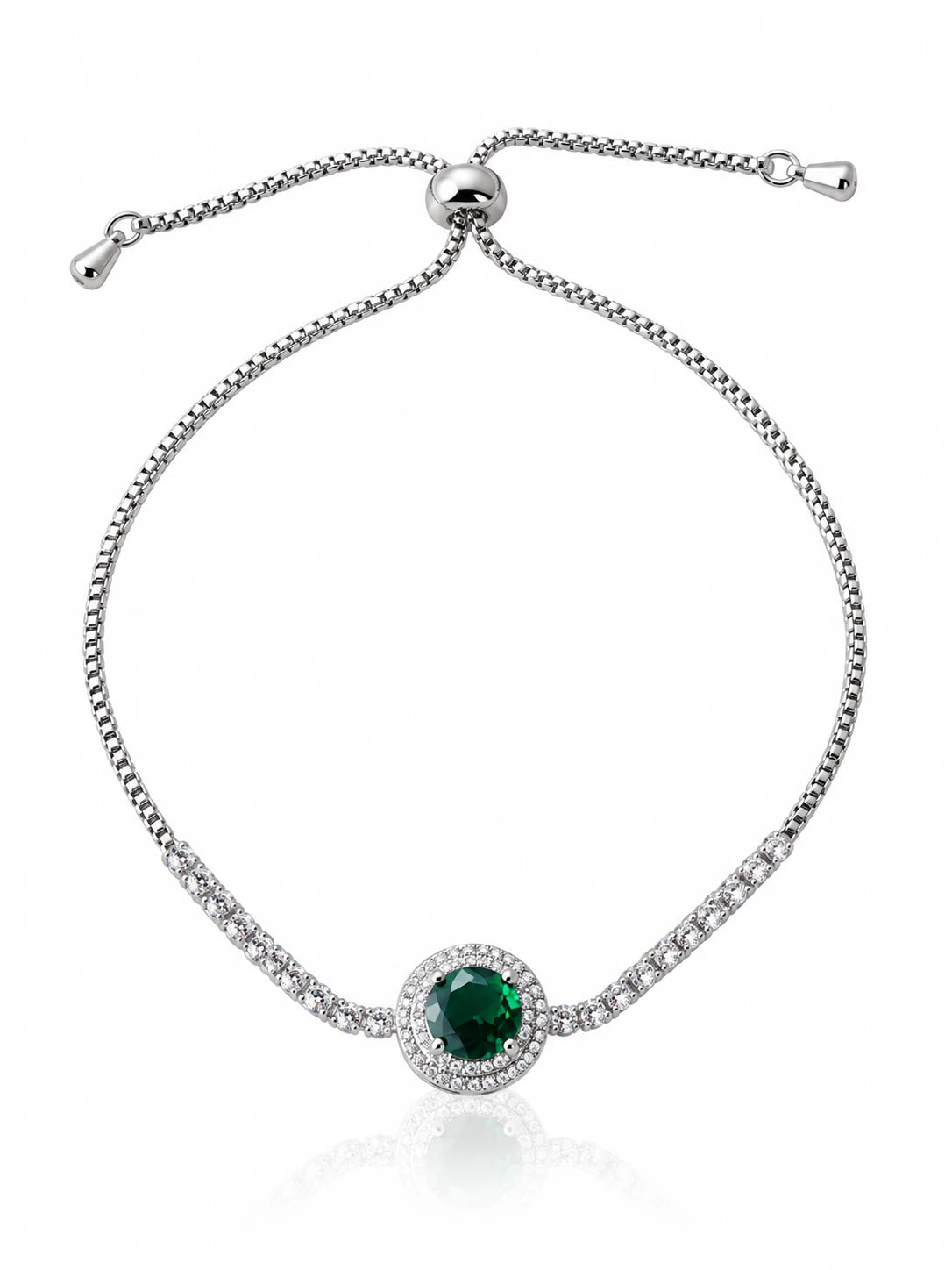 Green Solitaire Pav¡§| Bracelet