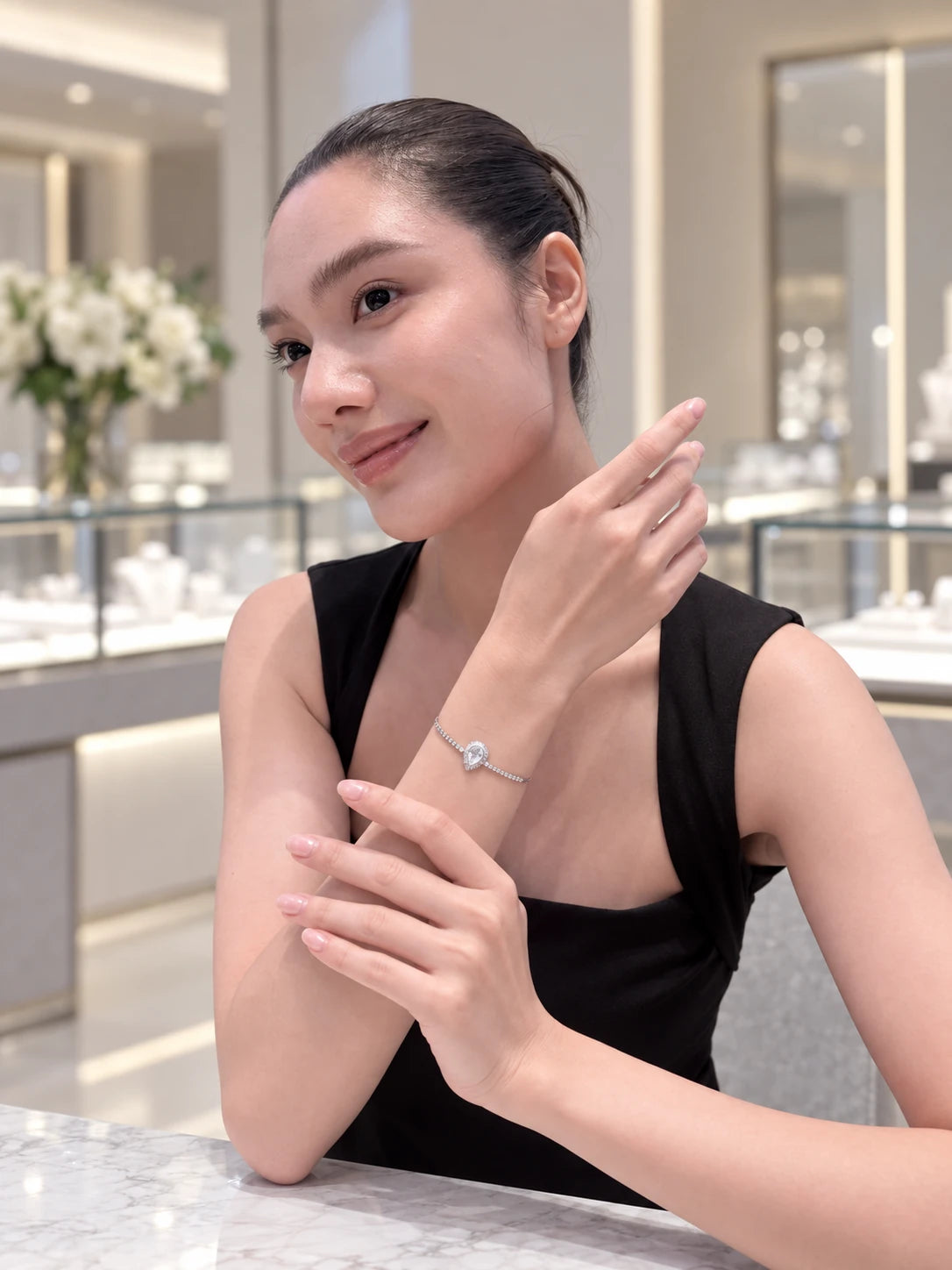Pear & Baguette CZ Bracelet