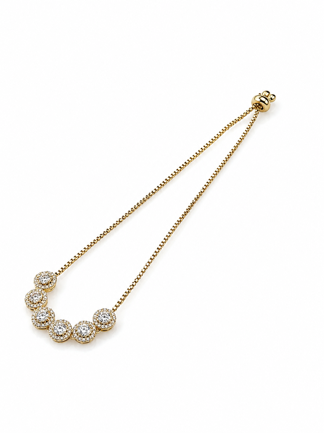 Gold Pavé U-Cuff Bracelet