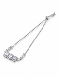 Silver Baguette Pavé Bracelet