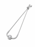 Silver Oval Pavé Bracelet