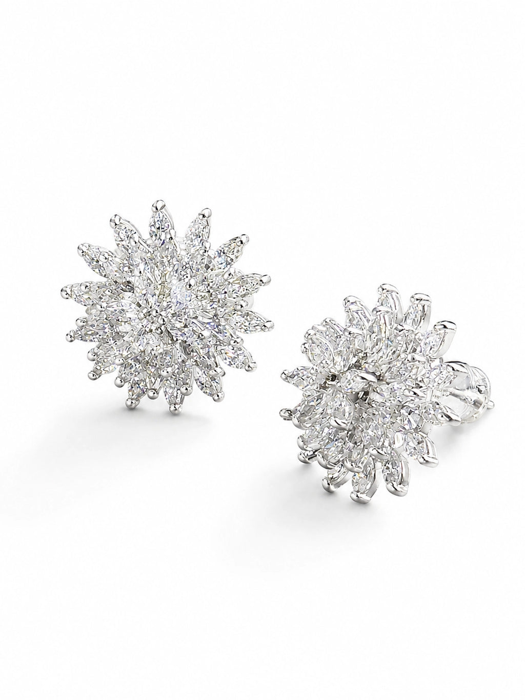 Multi-layered Starburst Floral Earrings