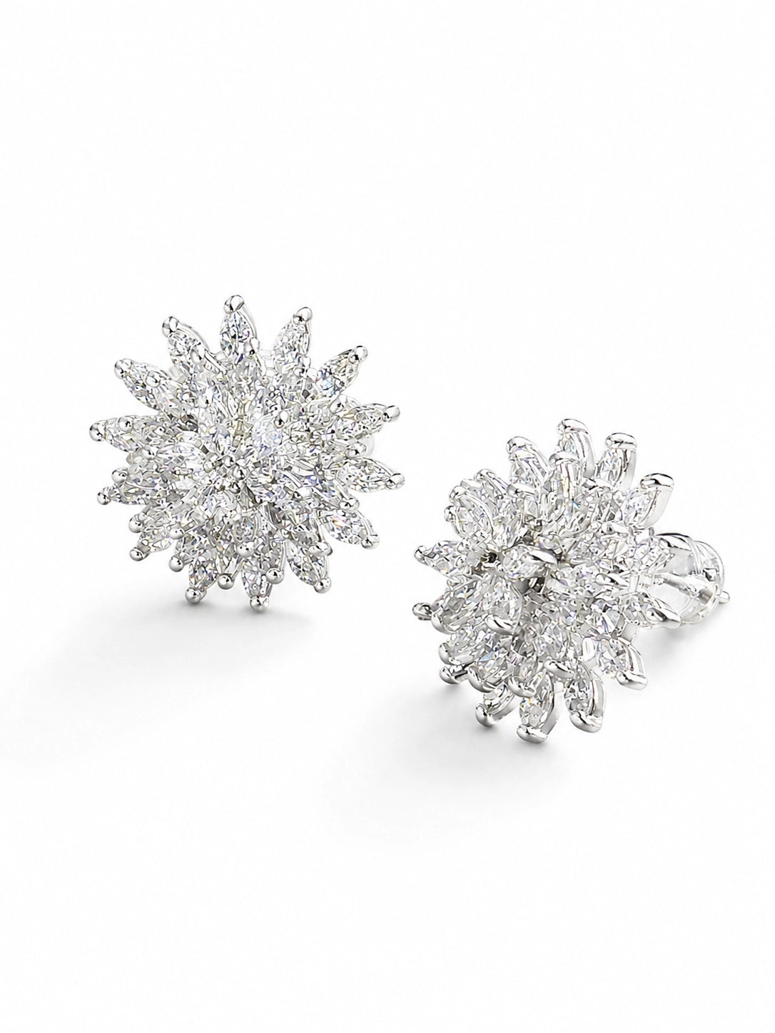 Multi-layered Starburst Floral Earrings
