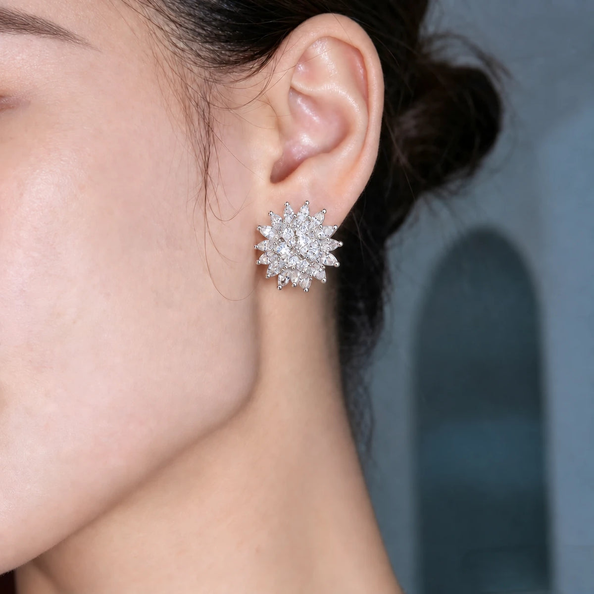 Starburst Flower Stud Earrings