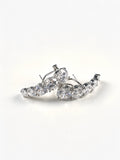 Curved Gradient Rhinestone Buckle Earrings