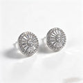 Sunburst CZ Stud Earrings