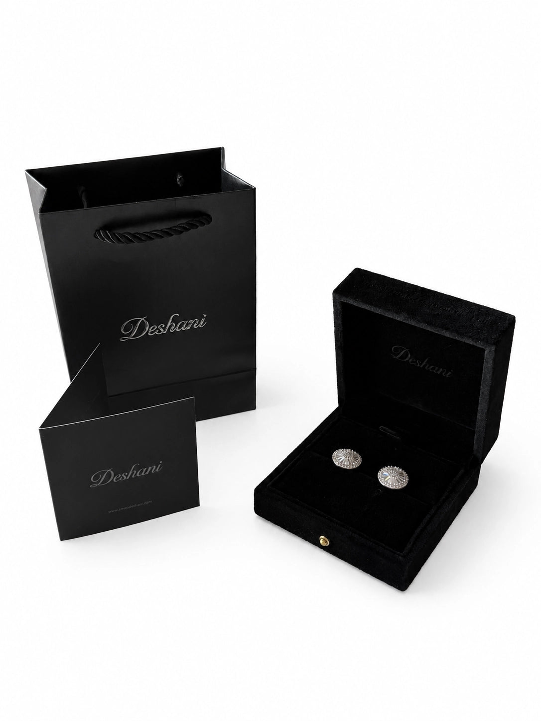 Sunburst CZ Stud Earrings