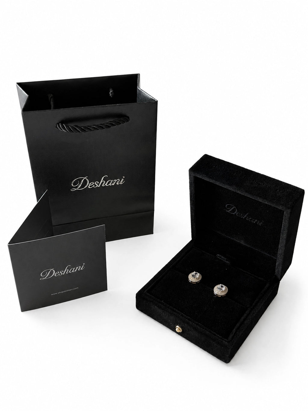 Oval Double Halo Stud Earrings