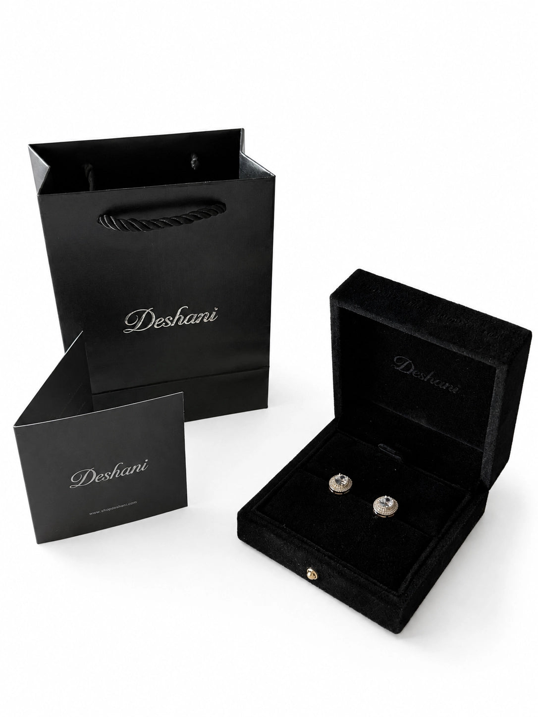 Oval Double Halo Stud Earrings