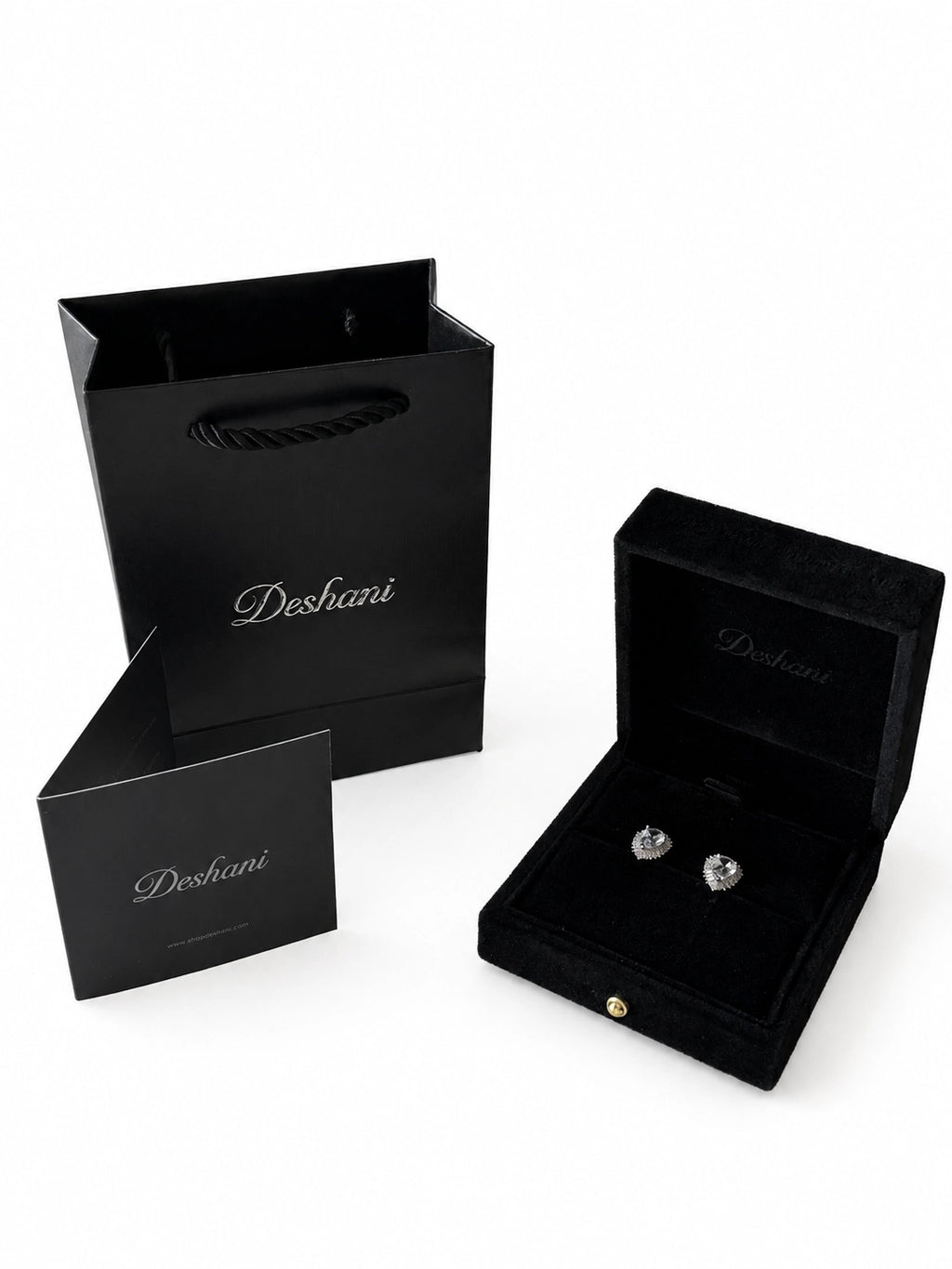 Pear Double Halo Stud Earrings