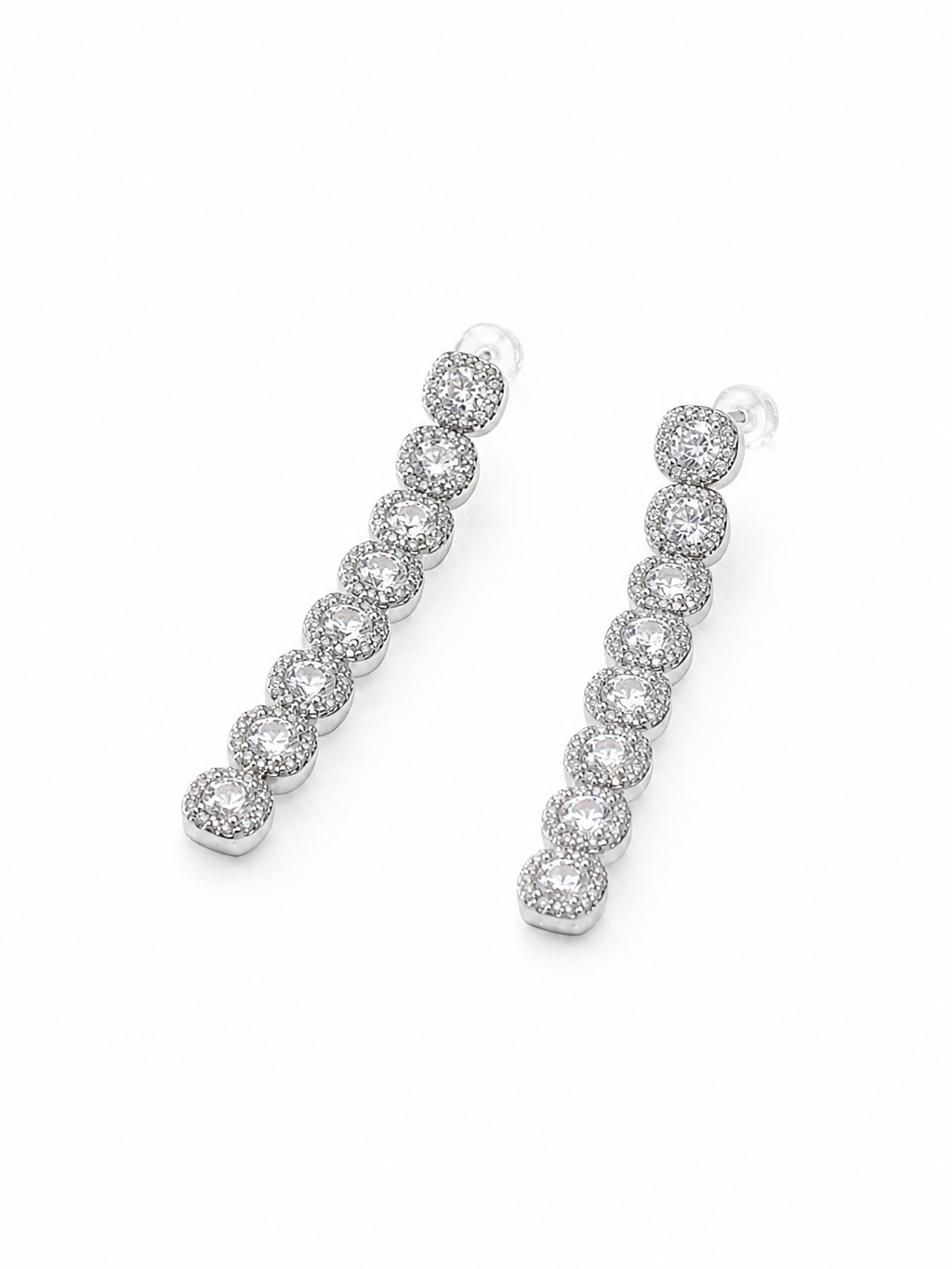 Square Stone Drop Earrings