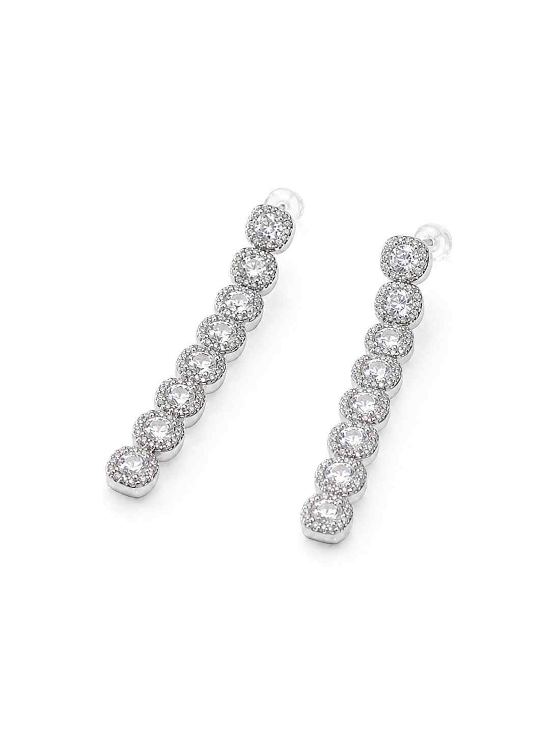 Square Stone Drop Earrings