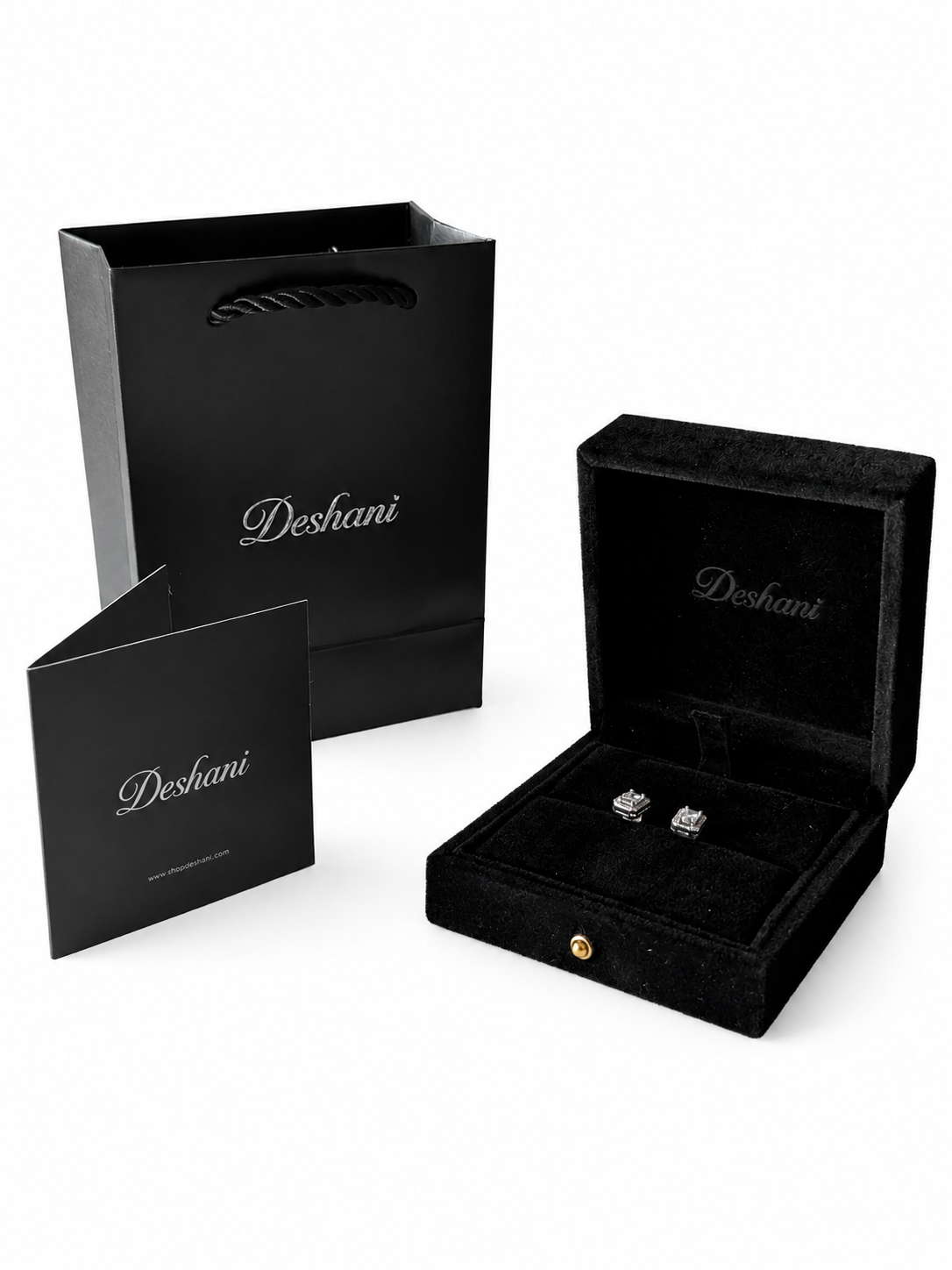 Square Cube Stud Earrings