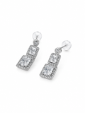 Double-Layer Square Drop Earrings