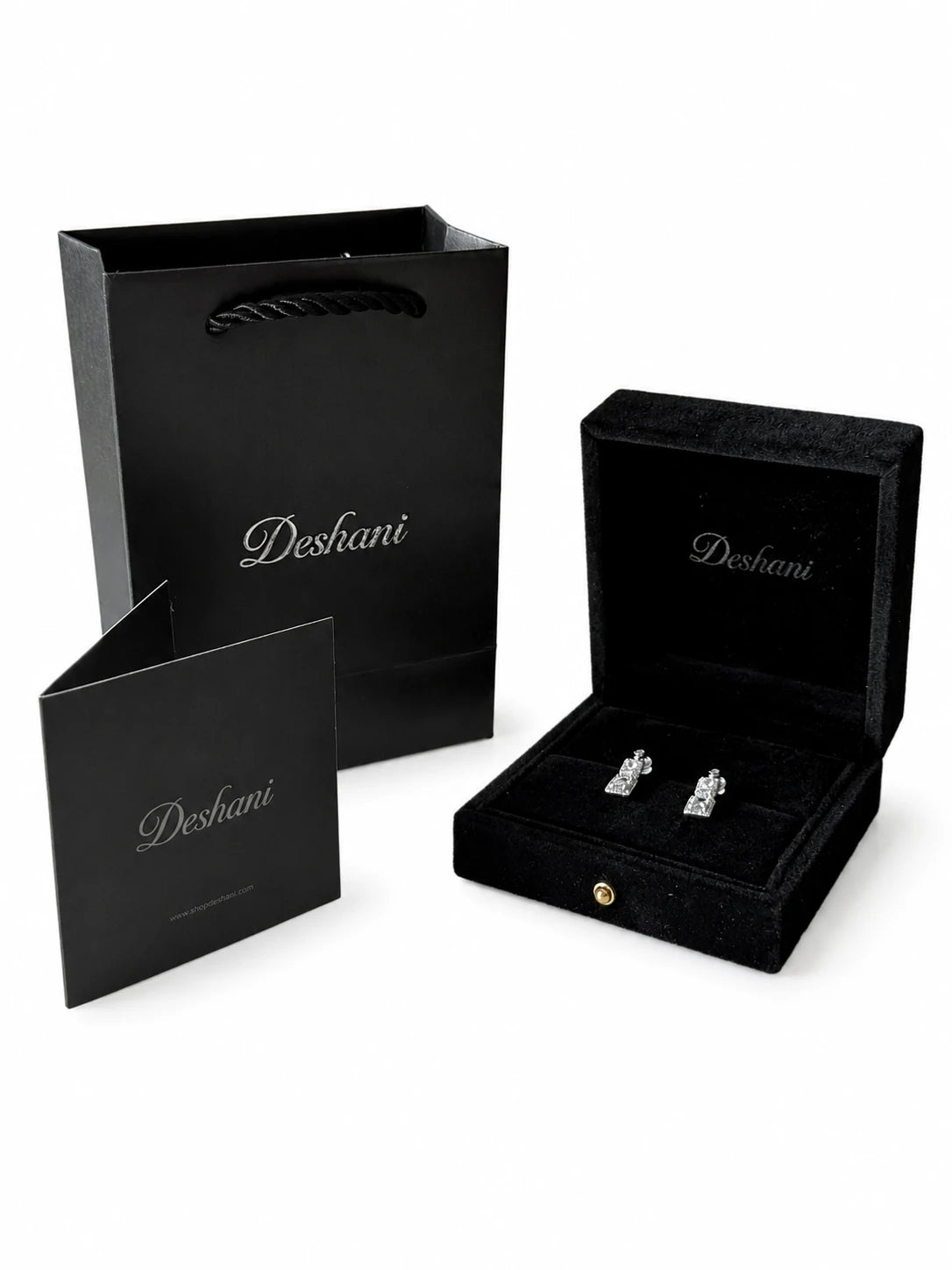 Double-Layer Square Drop Earrings