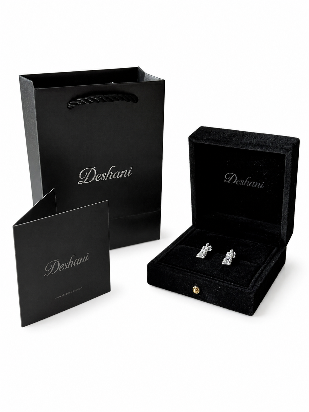 Double-Layer Square Drop Earrings