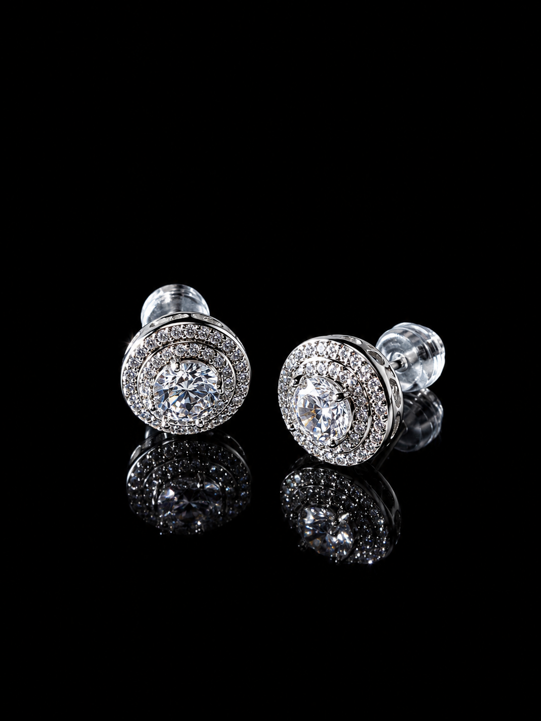 Layered Diamond Hoop Earrings