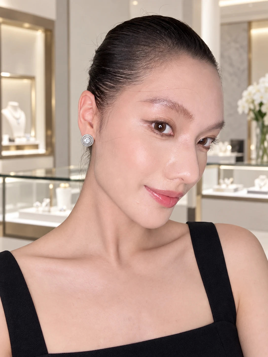 Layered Diamond Hoop Earrings