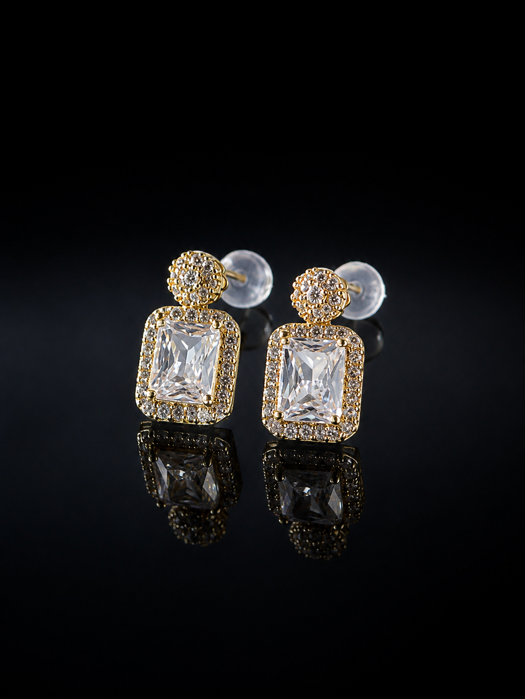 Vintage Square Drop Earrings