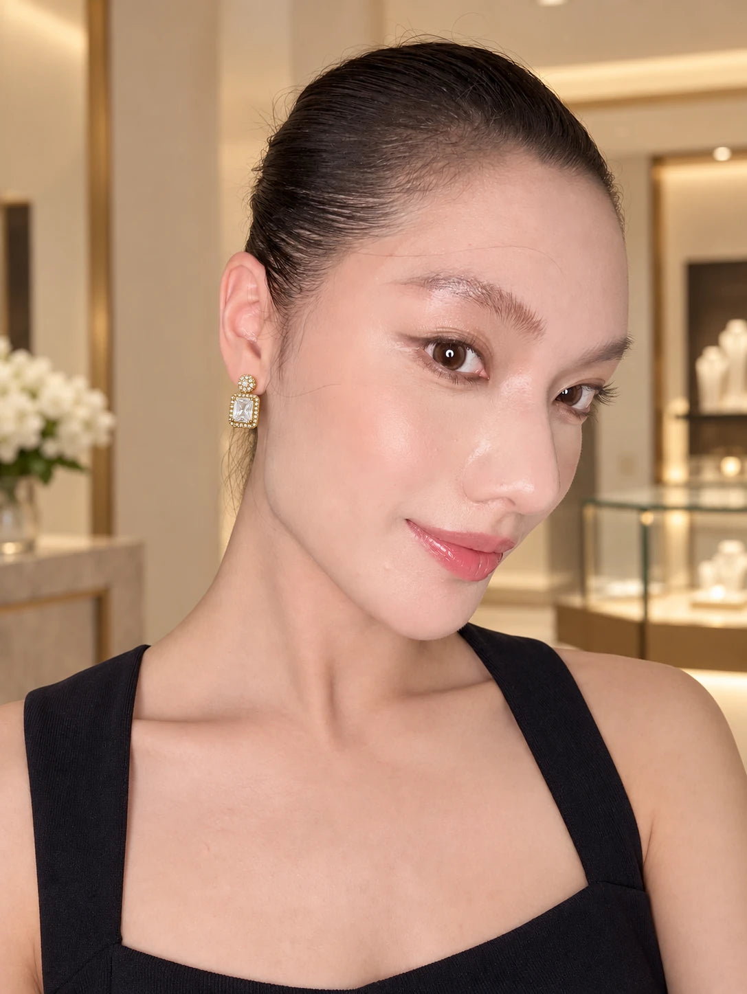Vintage Square Drop Earrings