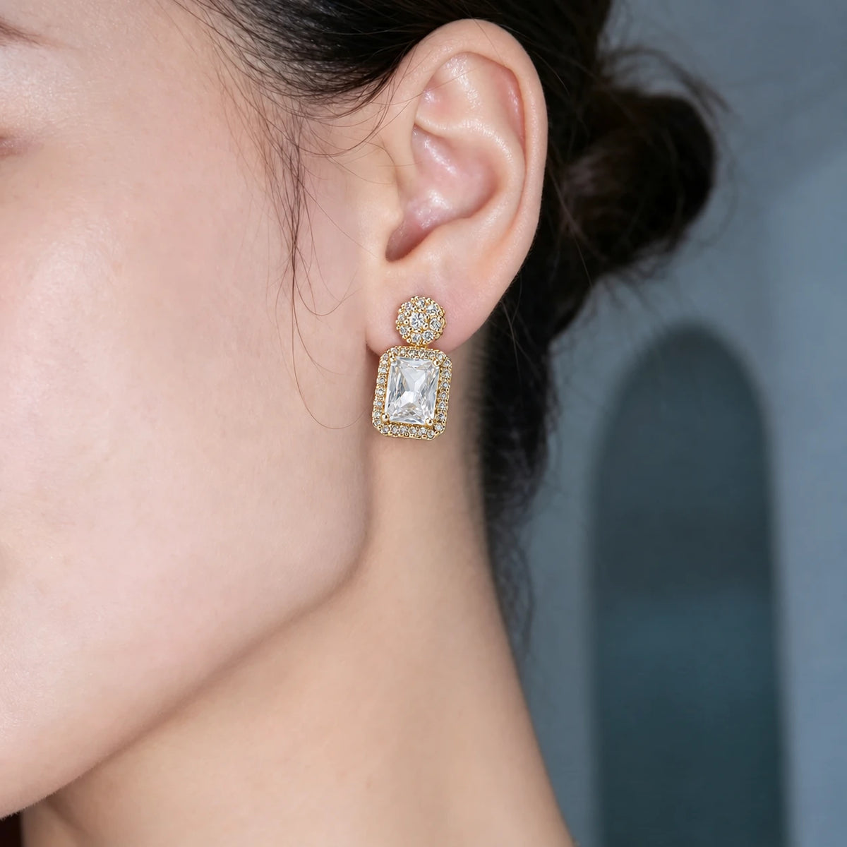 Vintage Square Drop Earrings