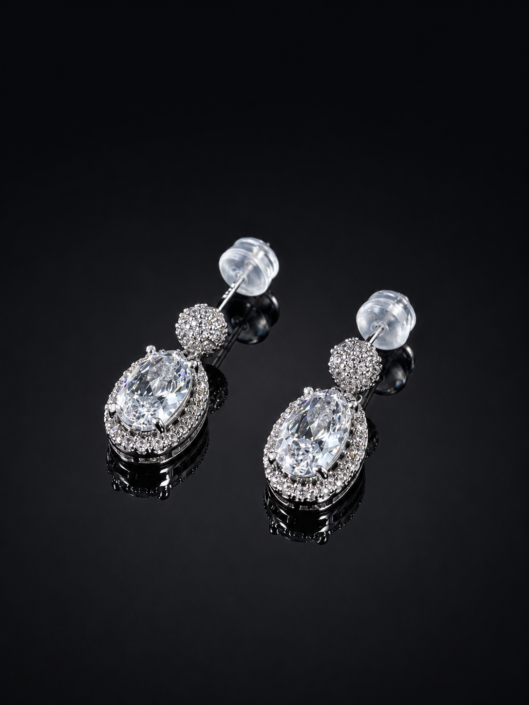 Vintage Oval Drop Earrings