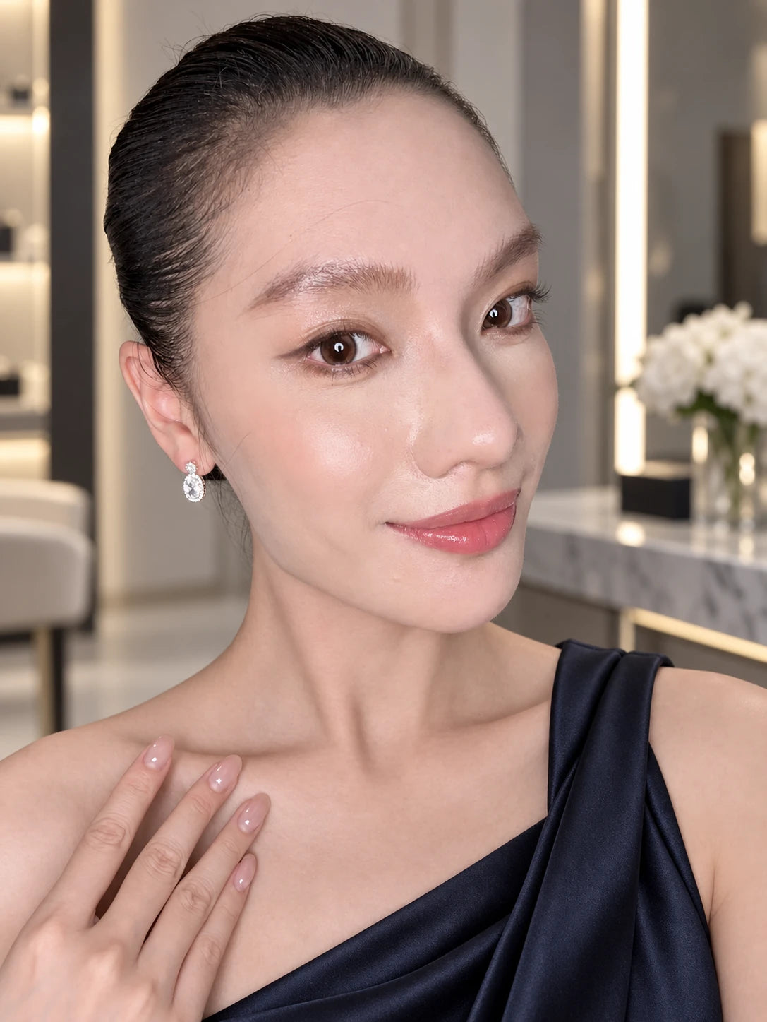 Vintage Oval Drop Earrings