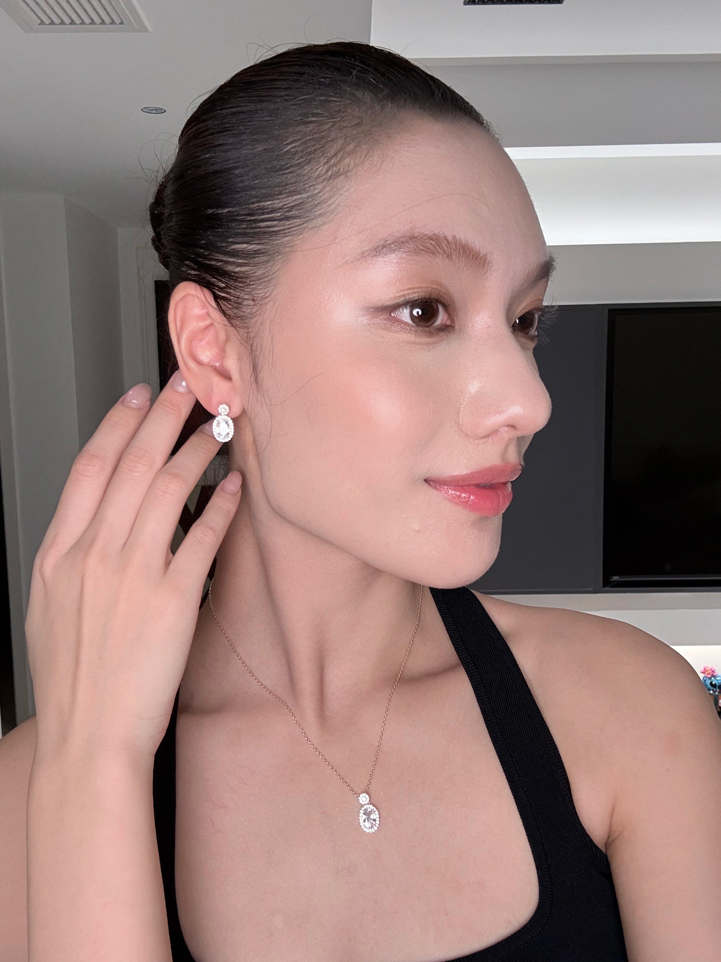 Vintage Oval Drop Earrings