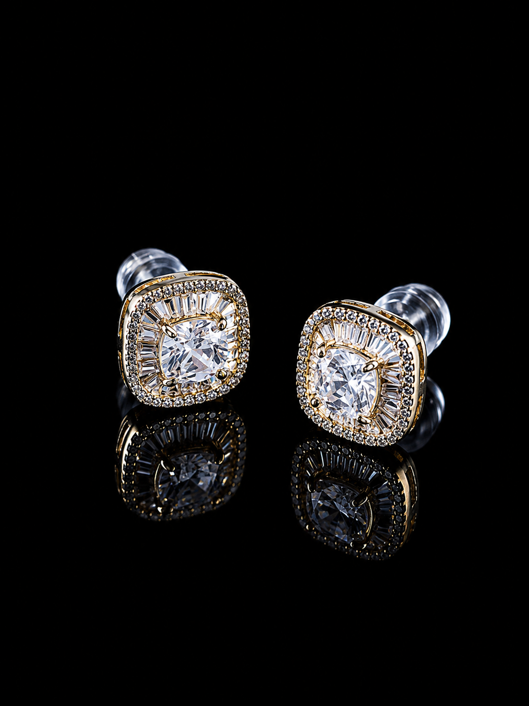 Sunburst Square Earrings
