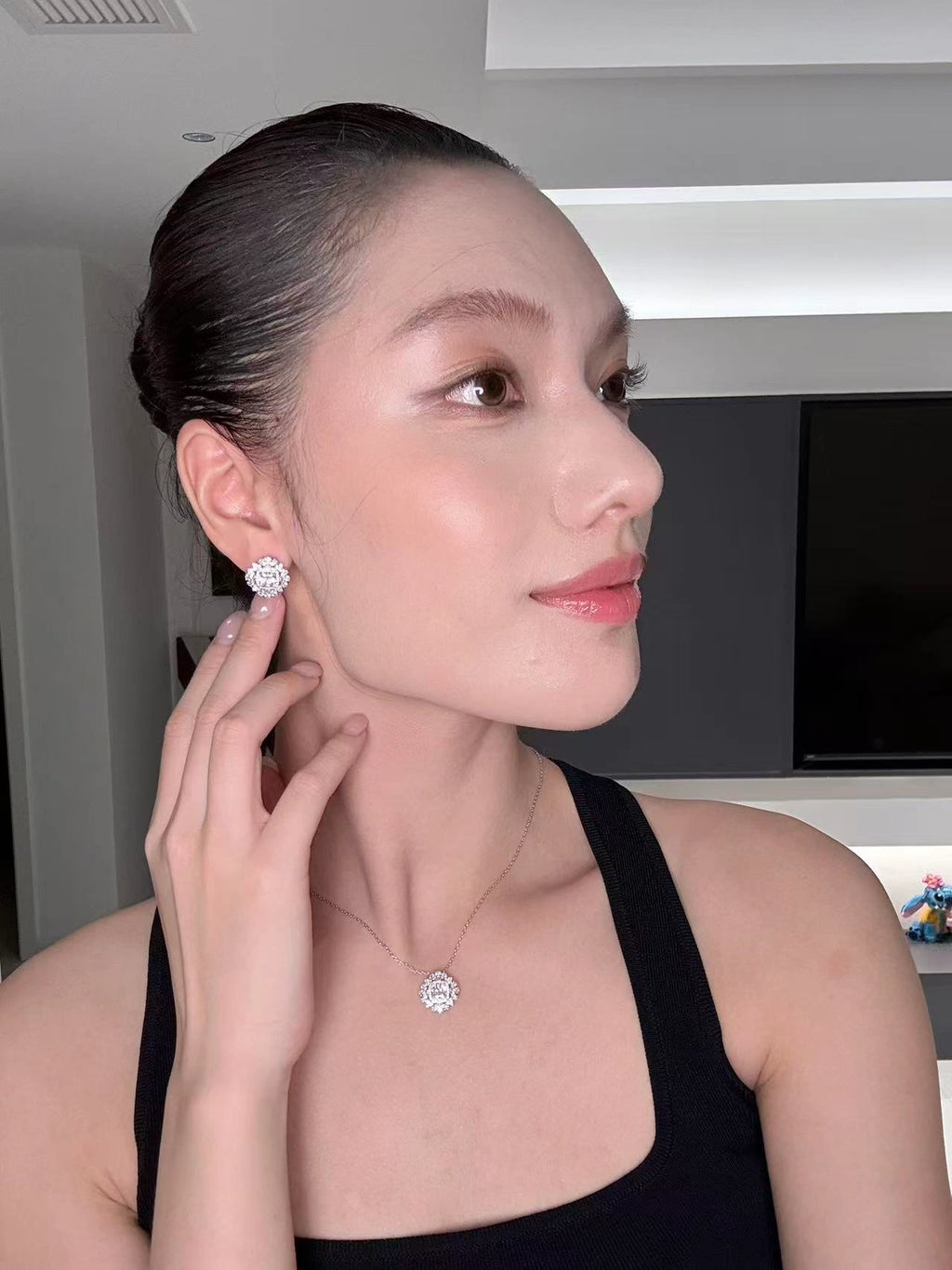 Floral Star Cluster Stud Earrings