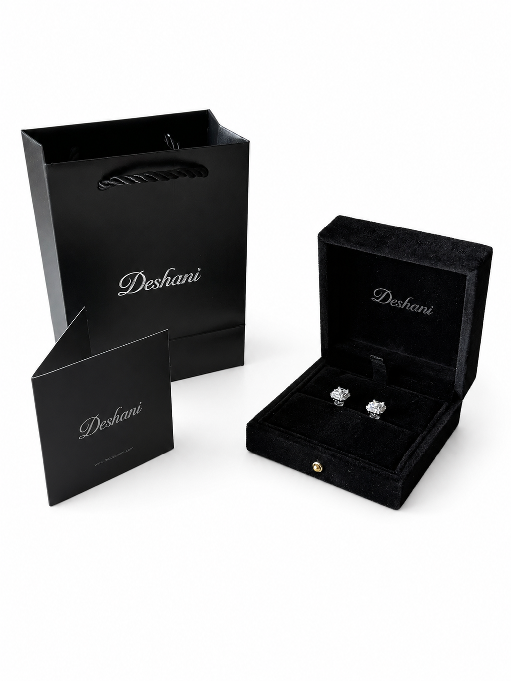 Rectangular Zircon Stud Earrings
