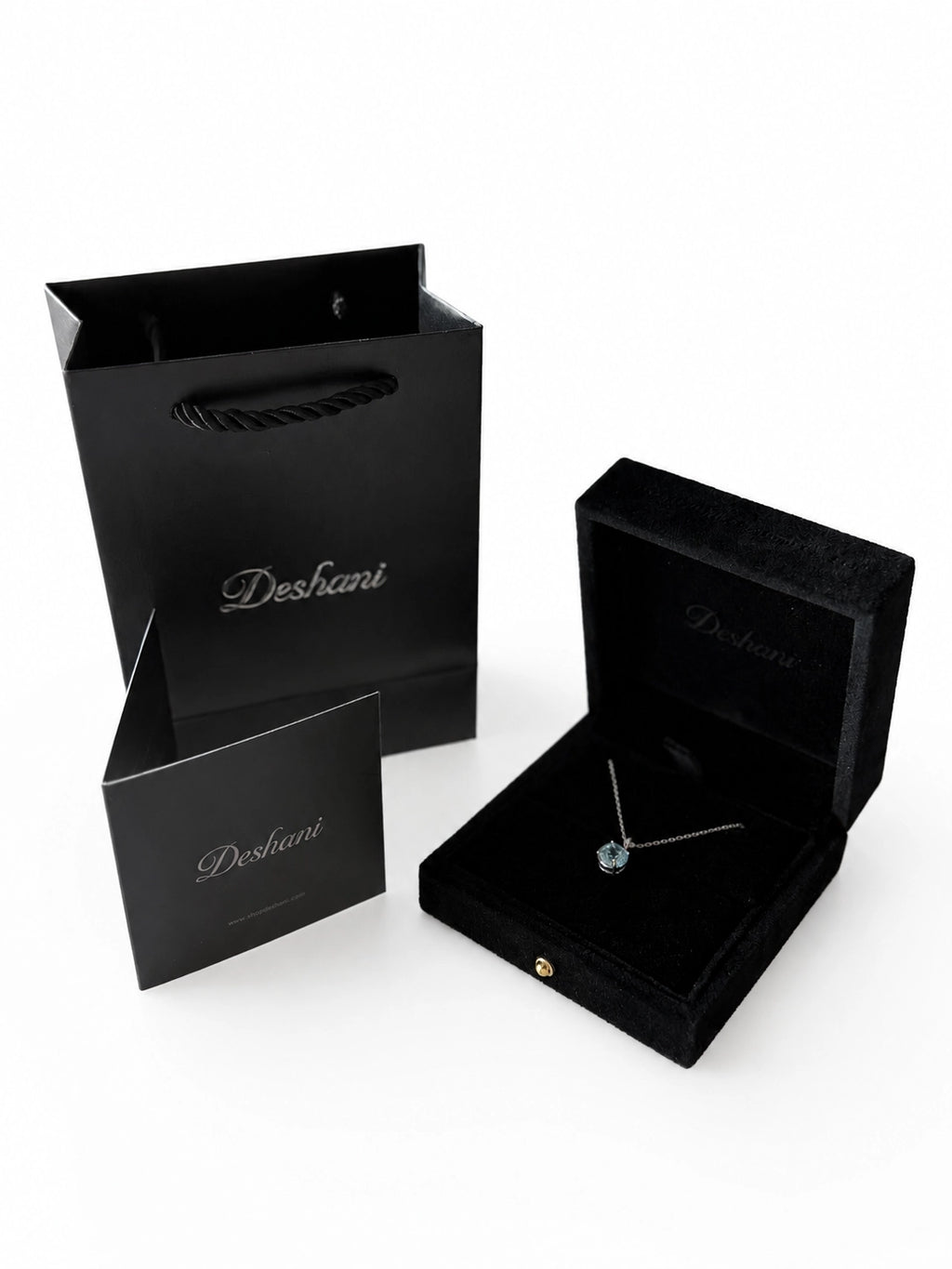 Ice Blue CZ Pendant Necklace
