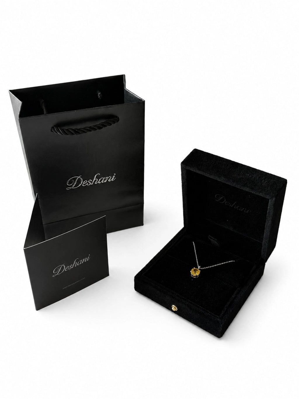 Icy Yellow CZ Pendant Necklace