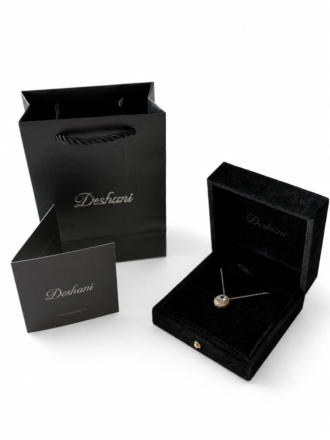 Oval Double Halo Gold Necklace