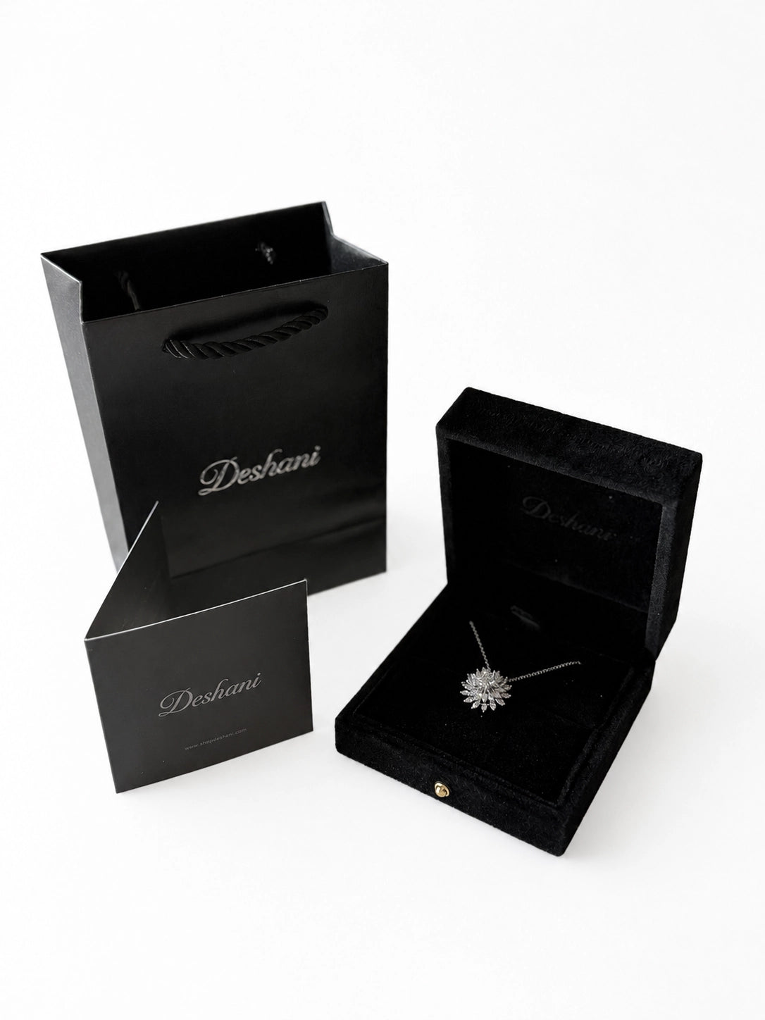 Marquise Snowflake Pendant Necklace