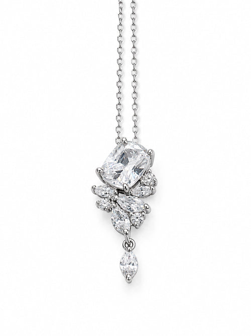 Cushion Marquise Drop Necklace